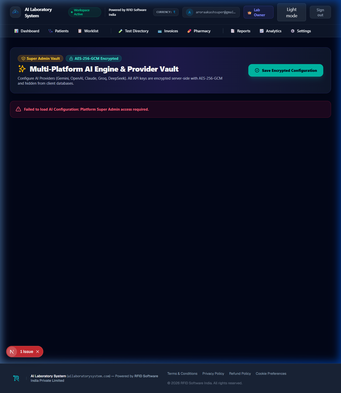 AI Settings Dark Mode