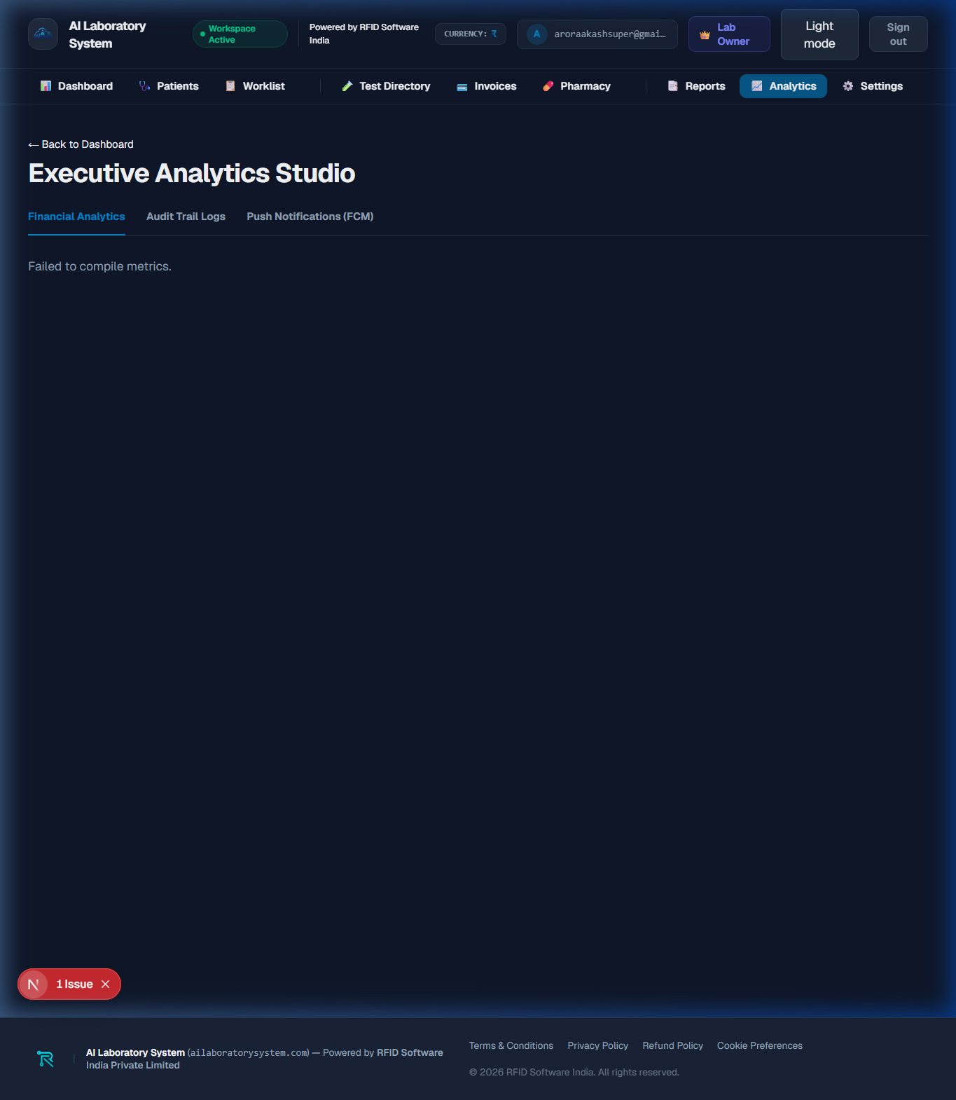 Executive Analytics Dark Mode
