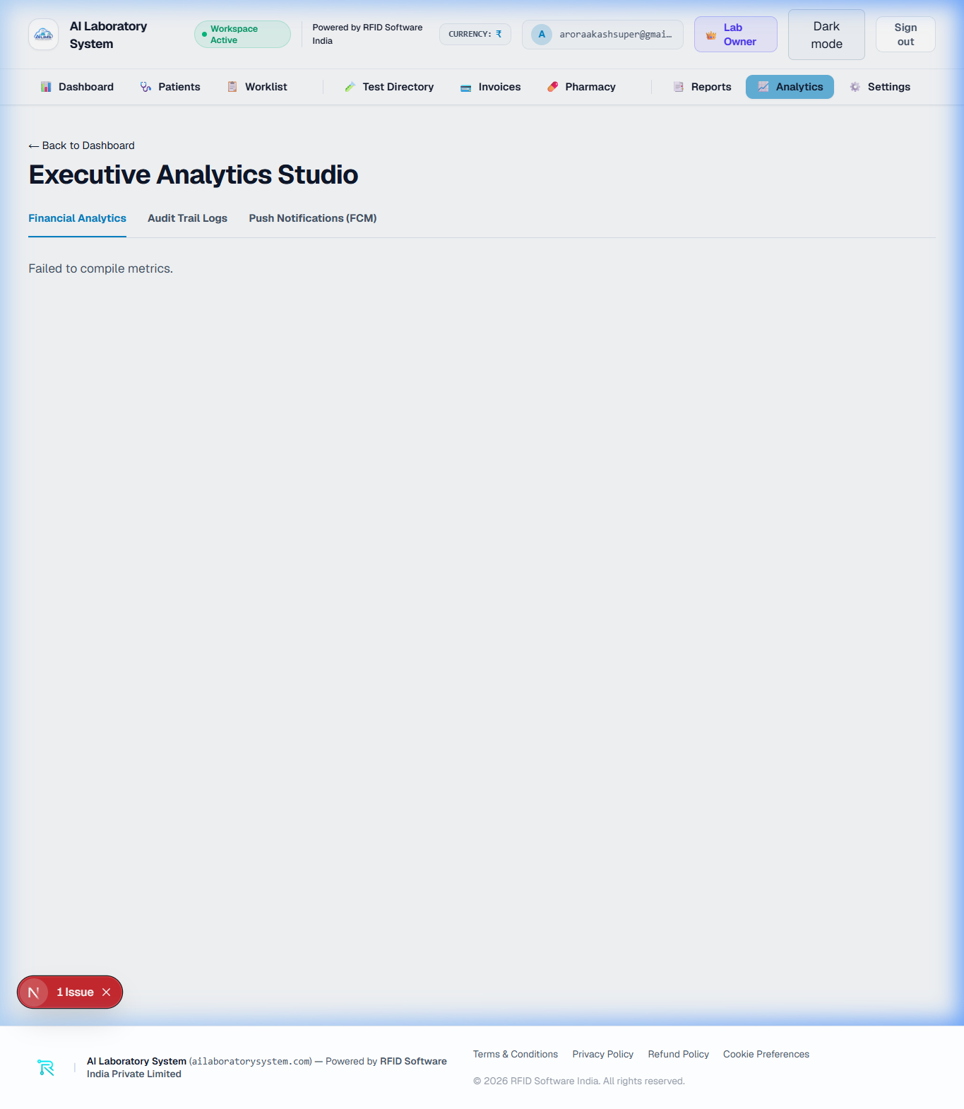 Executive Analytics Light Mode