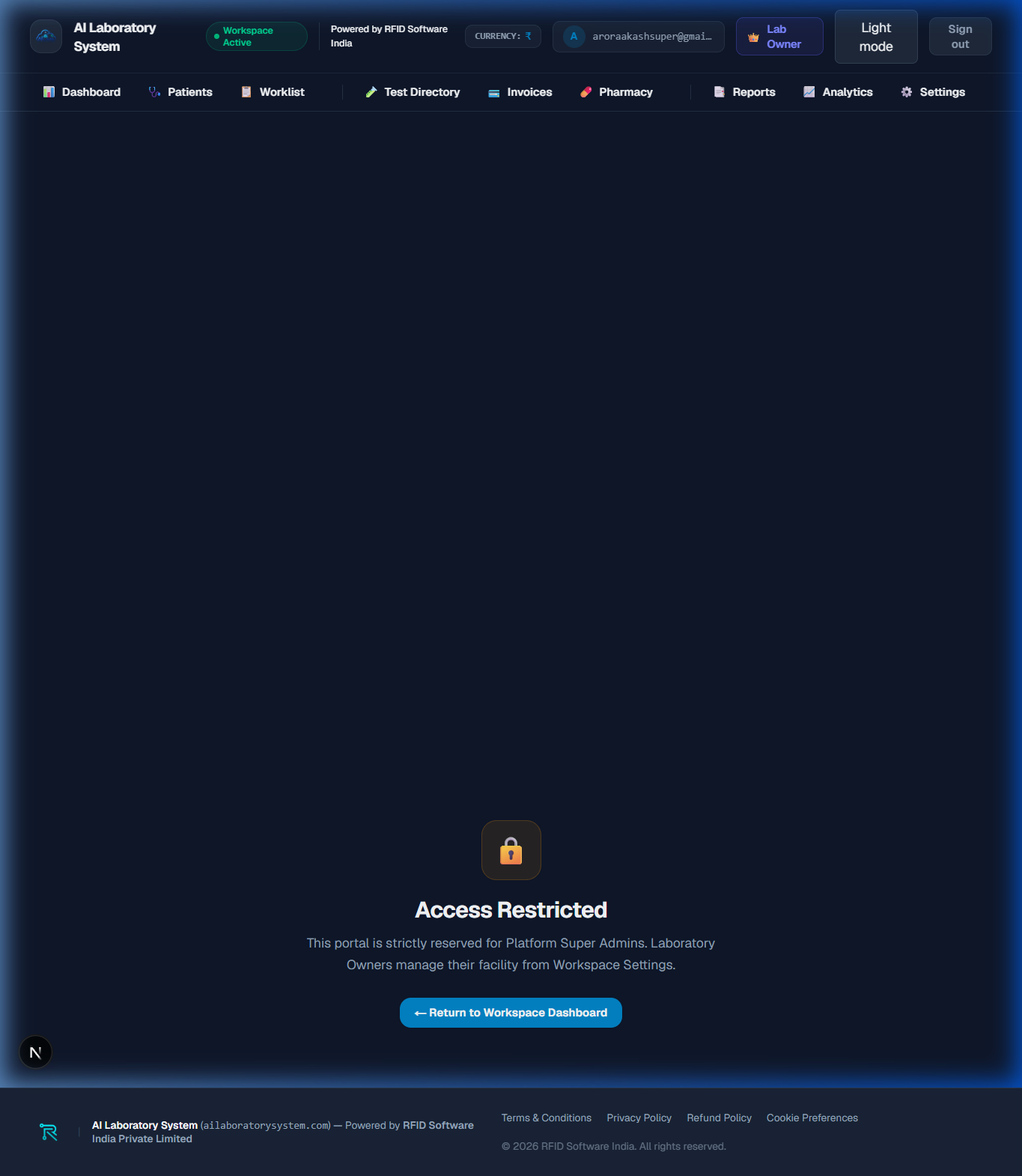 Global Config Dark Mode