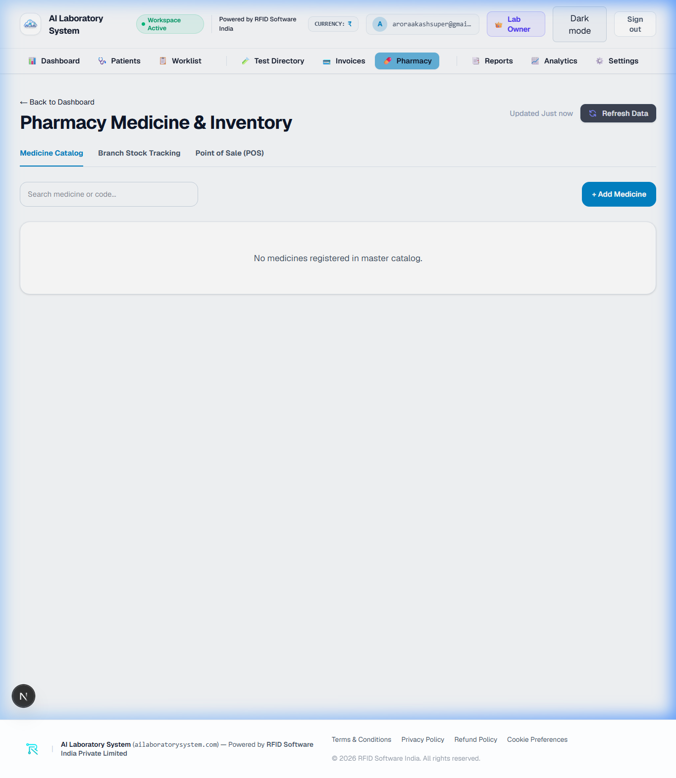 Pharmacy Inventory Light Mode
