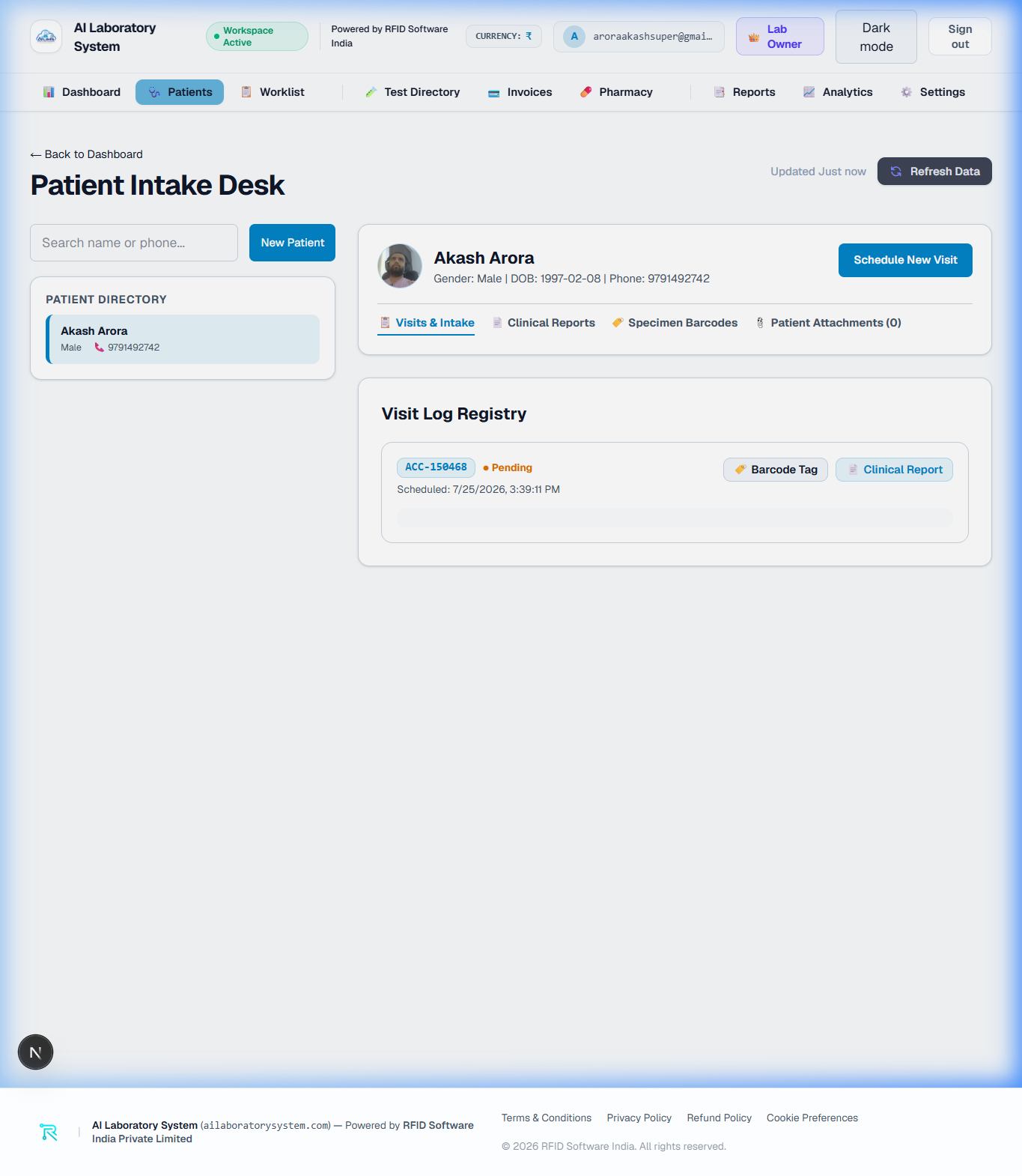 Patient Directory Light Mode